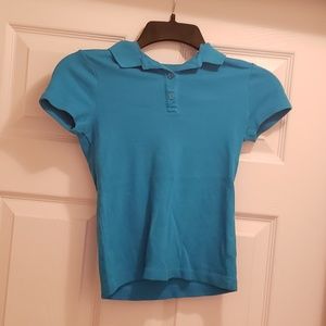 Justice Girls Collared Short Sleeve Shirt